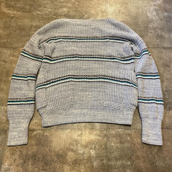 victoria’s secret light blue pinstriped sweater with oversized pockets size xs - Picture 5 of 8